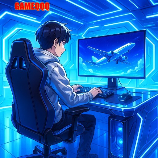 Imagem promocional da GAMEQQQ mostrando a plataforma e suas vantagens