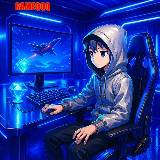 Imagem promocional da GAMEQQQ mostrando a plataforma e suas vantagens