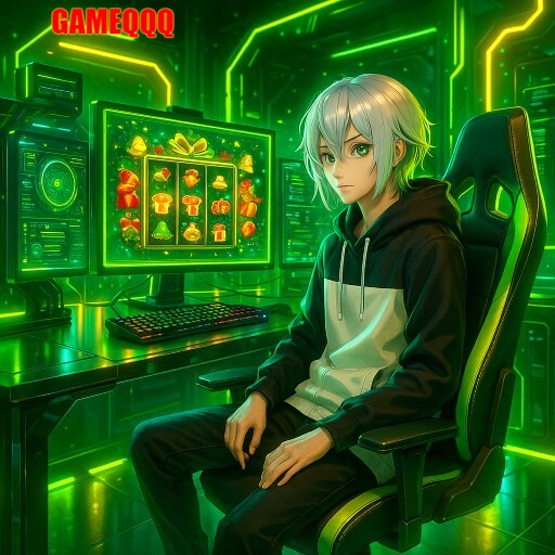 Imagem promocional da GAMEQQQ mostrando a plataforma e suas vantagens