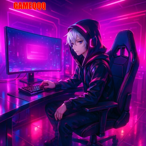 Banner da GAMEQQQ ressaltando suporte ao usuário e praticidade no login