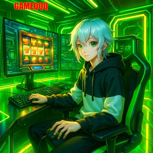 Imagem promocional da GAMEQQQ mostrando a plataforma e suas vantagens